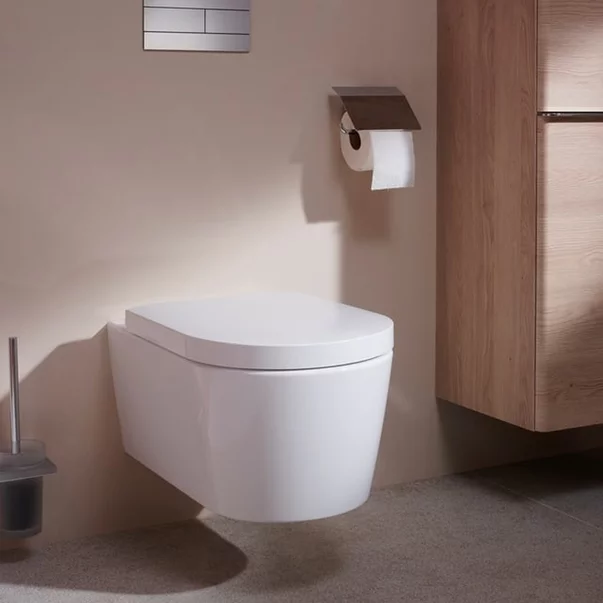 Vas WC suspendat Hansgrohe EluPura S AquaFall Flush alb cu capac softclose [2]