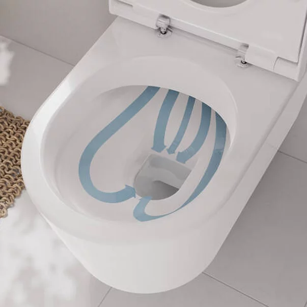 Vas WC suspendat Hansgrohe EluPura S AquaFall Flush alb cu capac softclose [4]