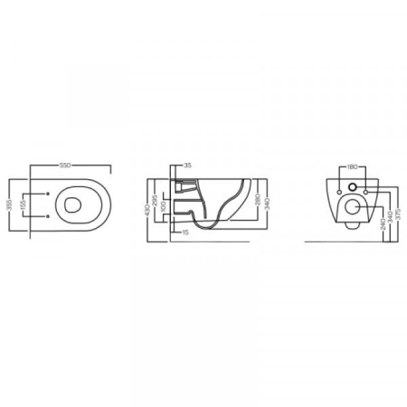 Vas WC suspendat, Hatria, Centrica, Pure Vortex, alb [3]