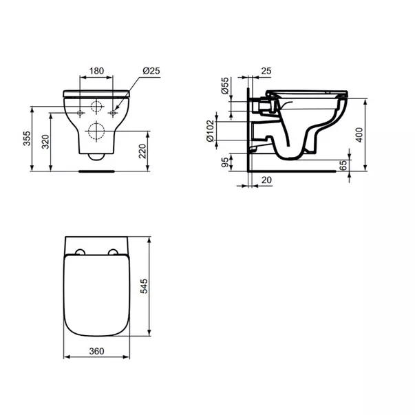 Vas wc suspendat Ideal Standard i.Life A [1]
