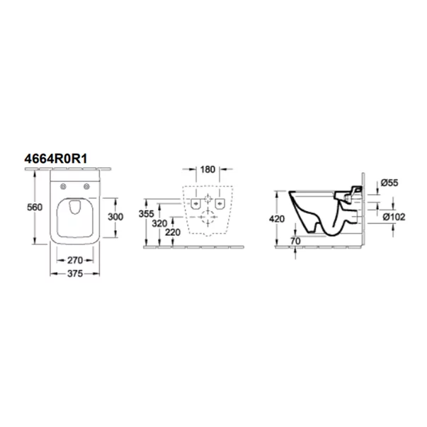 Vas wc suspendat rimless Villeroy&Boch Finion DirectFlush alb [4]