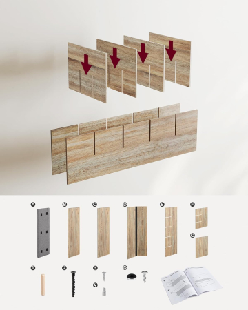 Banca pantofi cu sezut si perna, 15 compartimente deschise, PAL, 105x30x48 cm, gri stejar [2]