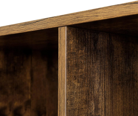 Biblioteca cu 7 compartimente deschise, MDF, 50x24x106cm, maro rustic [4]