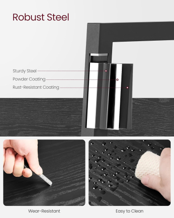 Biblioteca tip scara cu 5 rafturi, design industrial, cadru metalic si rafturi din PAL, 34x30x170 cm, negru [7]