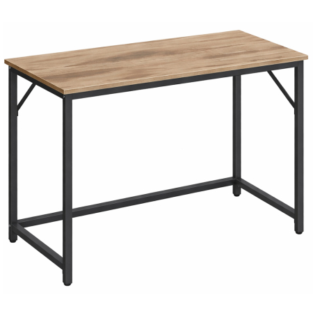 Birouri - Birou calculator cu blat din PAL, cadru metalic, stil industrial, 100x50x76 cm, maro camel