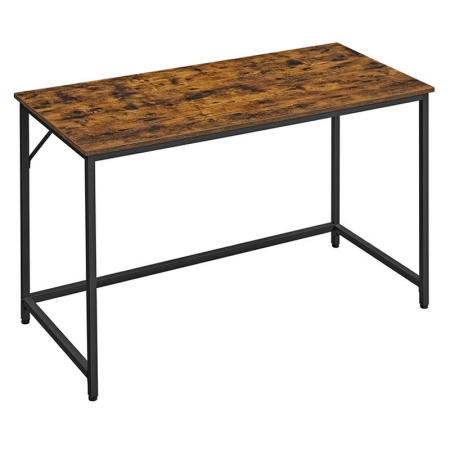 Birouri - Birou calculator cu blat din PAL, cadru metalic, stil industrial, 120x60x75 cm, maro rustic