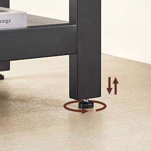 VASAGLE Birou de colt in forma de L, cu 2 rafturi de depozitare, 138x138x75cm, industrial, gri si negru [12]