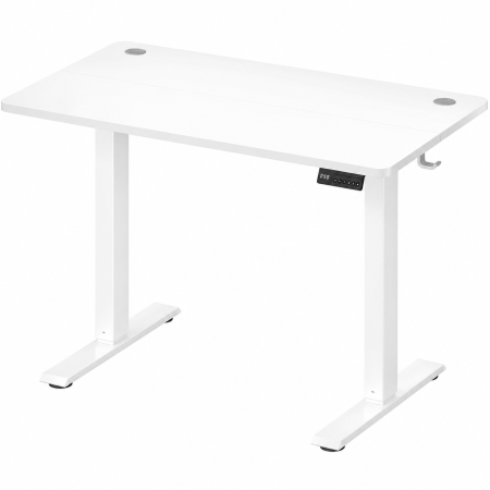 Dormitor & birou - Birou electric reglabil pe inaltime, cadru metalic, functie memorie 4 pozitii, 100x60x(72-120) cm, alb