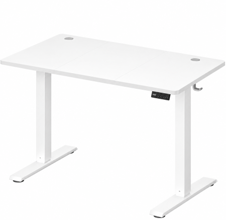 Dormitor & birou - Birou electric reglabil pe inaltime, cadru metalic, functie memorie 4 pozitii, 120x60x(72-120) cm, alb
