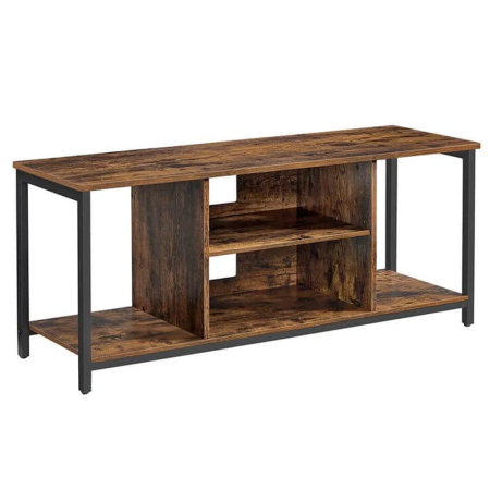 Comode - VASAGLE Comoda TV pentru televizor pana la 60 inch, stil industrial, 120x40x50 cm, maro rustic