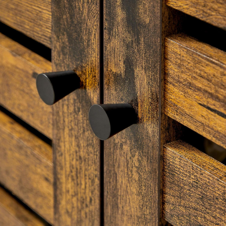 Dulap baie baza lavoar, cu 2 usi, 2 rafturi, 60x30x60 cm, maro rustic [5]