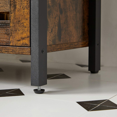 Dulap baie baza lavoar, cu 2 usi, 2 rafturi, 60x30x60 cm, maro rustic [4]