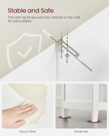 Dulap baie cu 2 sertare, 2 cosuri si raft, separatoare reglabile, MDF, 30x60x80 cm, alb [6]