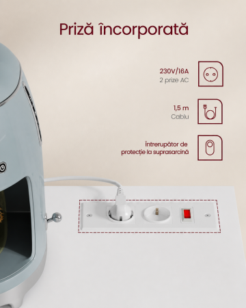 Dulap pentru bucatarie cu raft pentru cuptor cu microunde, 3 usi si rafturi reglabile, priza integrata, 90x40x90 cm, alb [5]