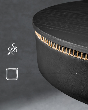 VASAGLE Masa de bar neagra, 59x59x(83-105) cm – inaltime reglabila, compartiment de depozitare [6]