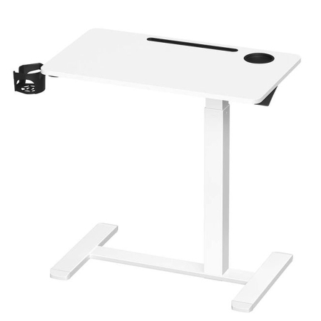 Birouri - Masa tip birou, ajustabila cu roti pentru pat sau canapea, blat 70x40 cm, inaltime reglabila 65-102 cm, alb