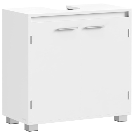 Baie - Masca chiuveta baie 2 usi raft reglabil mdf pal, 60x30x60 cm, design modern, alb