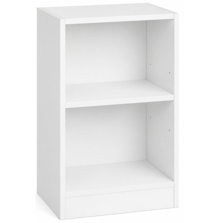 Noptiere - Noptiera cu compartimente deschise si raft reglabil, stil minimalist, MDF si PAL, 40x30x60 cm, alb