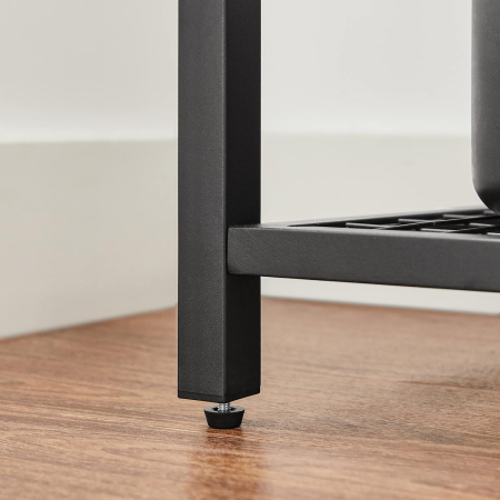 VASAGLE Raft de bucatarie, suport pentru cuptorul cu microunde, cu 3 polite, 60x40x152cm, maro rustic [7]