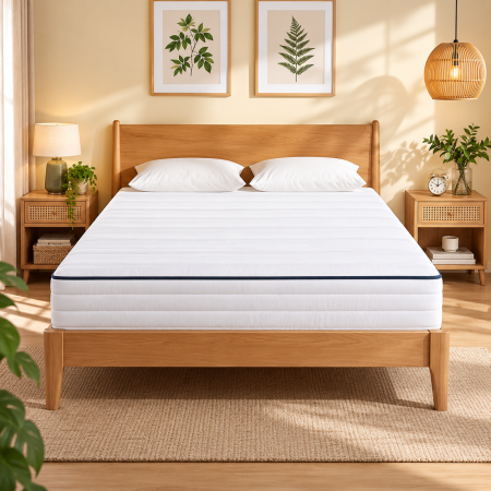 Saltele - Saltea 140x200 cm cu 2 fete de dormit, spuma Memory Gel pentru adaptare la corp si spuma ferma de sustinere, 7 zone ergonomice, husa lavabila