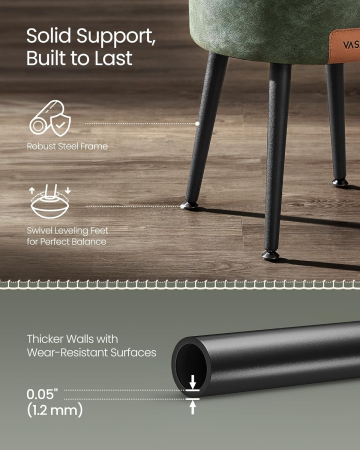 Taburet cu spatiu de depozitare, tapitat PU, cu 2 fete, diametru 32 cm, verde [4]