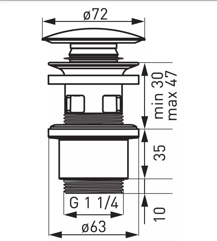 Ventil Fdesign Kleome, push to open, alb, FD7-304-43 [1]