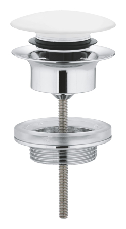 Accesorii baie - Ventil Grohe 65807LS0, G 1 1/4'', universal, push to open, lucios, alb