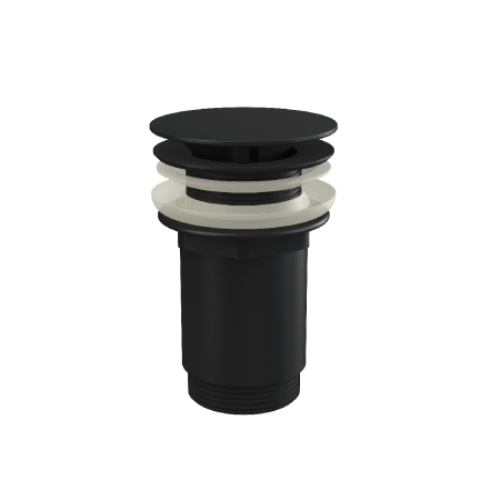 Instalatii sanitare, termice & climatizare - Ventil lavoar Alca, universal, fara inchidere, mat, negru, A396BLACK