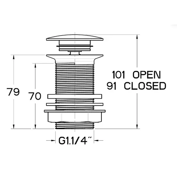 Ventil lavoar Click-Clack Ideal Standard Multisuite fara preaplin [1]