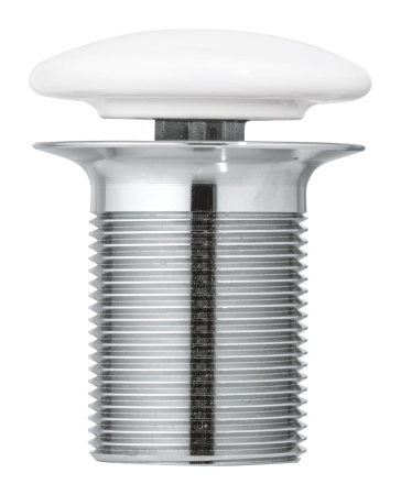 Ventil lavoar Grohe 103575SH00, Essence, G 5/4'', fara inchidere, capac ceramic, lucios, alb [1]