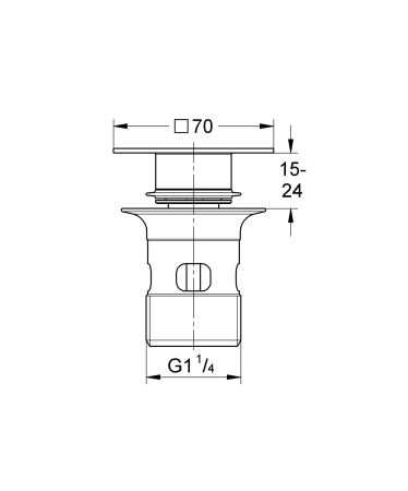 Ventil lavoar Grohe 40565AL0, Cube, universal, push to open, mat, grafit [2]