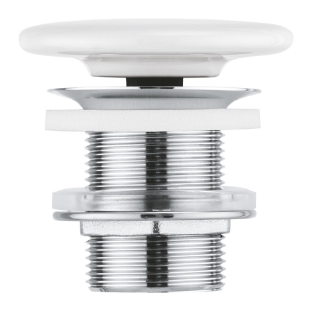 Ventil lavoar Grohe 49623000, 84 mm, 70 mm, 45 diametru, 1 1/4 diametru montaj, universal, in bideu, in lavoar, Alb [1]