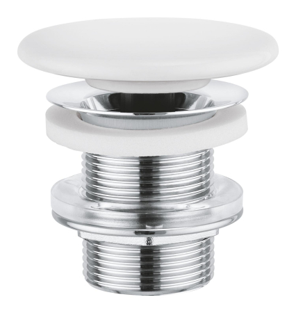 Accesorii baie - Ventil lavoar Grohe 49623000, 84 mm, 70 mm, 45 diametru, 1 1/4 diametru montaj, universal, in bideu, in lavoar, Alb