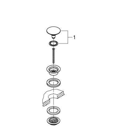 Ventil lavoar Grohe 65807KS0, universal, push to open, metalic, mat, negru [2]