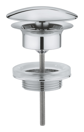 Accesorii baie - Ventil lavoar Grohe 65808000, 70 mm, 72 mm, 45 diametru, 1 1/4 diametru montaj, universal, in bideu, in lavoar, Crom