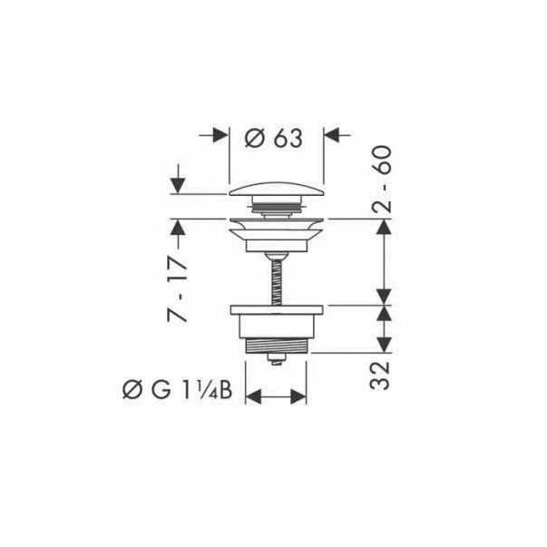 Ventil lavoar Push-Open DN32 Hansgrohe [1]