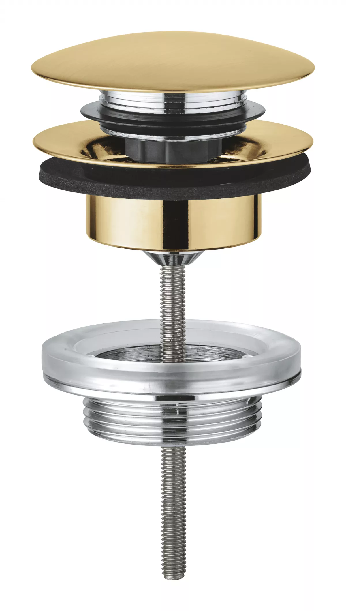 Instalatii sanitare - Ventil lavoar push to open Grohe 65807GN0, G1 1/4'', lungime ajustabila, mat, auriu