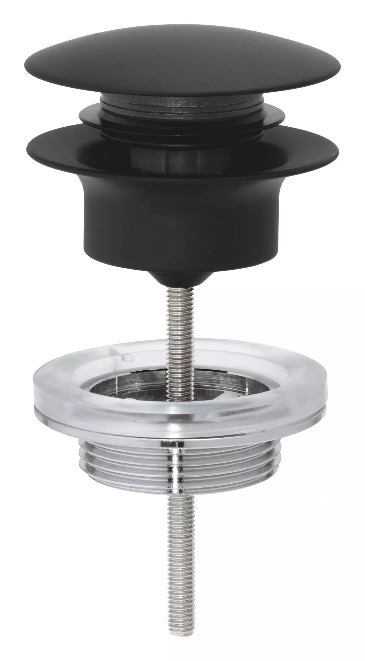 Instalatii sanitare - Ventil push to open Grohe 29510KF0, universal, 1 1/4'', compensare lungime, alama, mat, negru