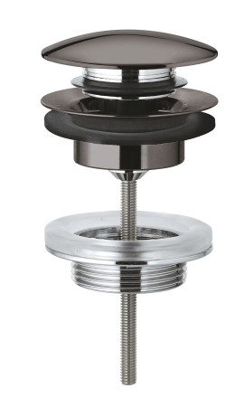 Accesorii baie - Ventil push to open Grohe 65807A00, G1 1/4'', lucios, grafit