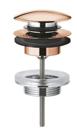 Accesorii baie - Ventil push to open Grohe 65807DA0, G1 1/4'', lucios, cupru