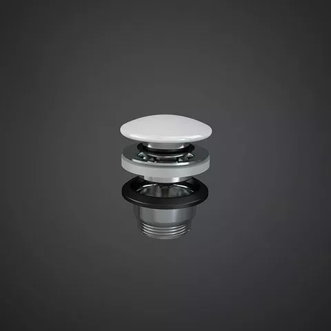 Instalatii sanitare - Ventil Rak Ceramics DUO000AWHA, 1 1/4'', universal, push to open, lucios, alb