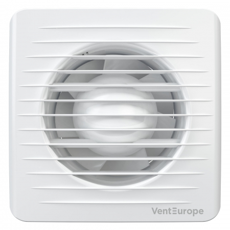 Ventilator baie VentEurope CLASSIC125, diametru 125 mm, debit 183 mc/h, 16W, IP24, silentios, economic, Alb [2]