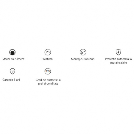 Ventilator baie VentEurope EASY125, 125 mm, 183 mc/h, IP24, 14W, Alb [4]