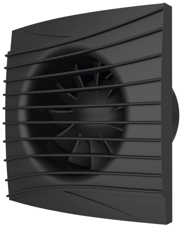 Termice, climatizare si ventilatie - Ventilator baie VentEurope FANCY125BDMB, diametru 125 mm, debit 180 mc/h, clapeta anti-retur, temporizator, IP24, silentios, economic, negru mat