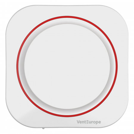 Ventilator de baie VentEurope ROUND125BDBB, motor pe rulmenti, diametru 125 mm, debit 150 m³/h, 20W, IP24, silentios, economic, Alb [1]