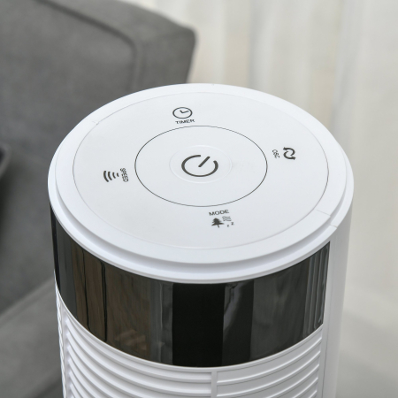  Ventilator Coloana cu 3 Viteze si 4 Moduri, Timer de12h, Panou LED si Telecomanda, Alb [7]