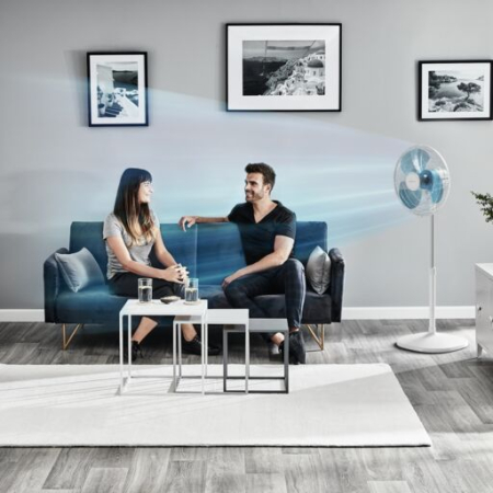 Ventilator cu picior Essential+ VU4410F2, putere 45 W, 3 trepte de putere, design compact, consum redus de energie, , alb [3]