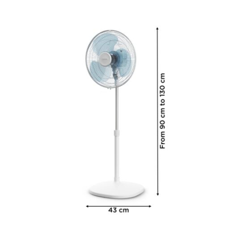Ventilator cu picior Essential+ VU4410F2, putere 45 W, 3 trepte de putere, design compact, consum redus de energie, , alb [2]