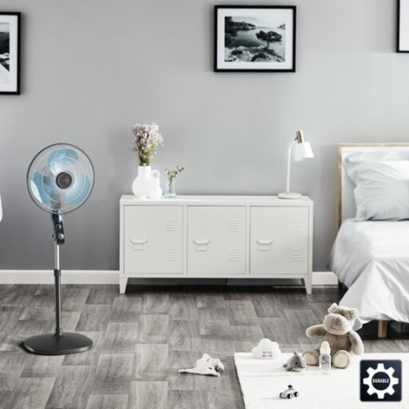 Ventilator cu picior Essential+ VU4420F2, putere 60 W, protecție impotriva țanțarilor, 3 trepte de viteza, consum redus de energie, design compact, negru [3]