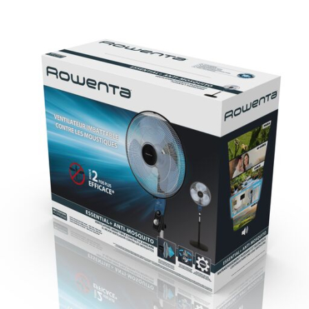 Ventilator cu picior Essential+ VU4420F2, putere 60 W, protecție impotriva țanțarilor, 3 trepte de viteza, consum redus de energie, design compact, negru [5]